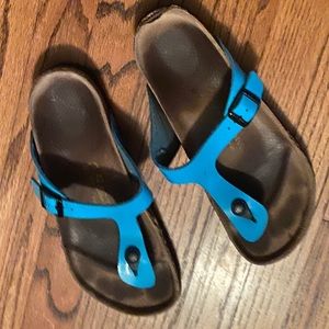 Turquoise Birkenstocks 42